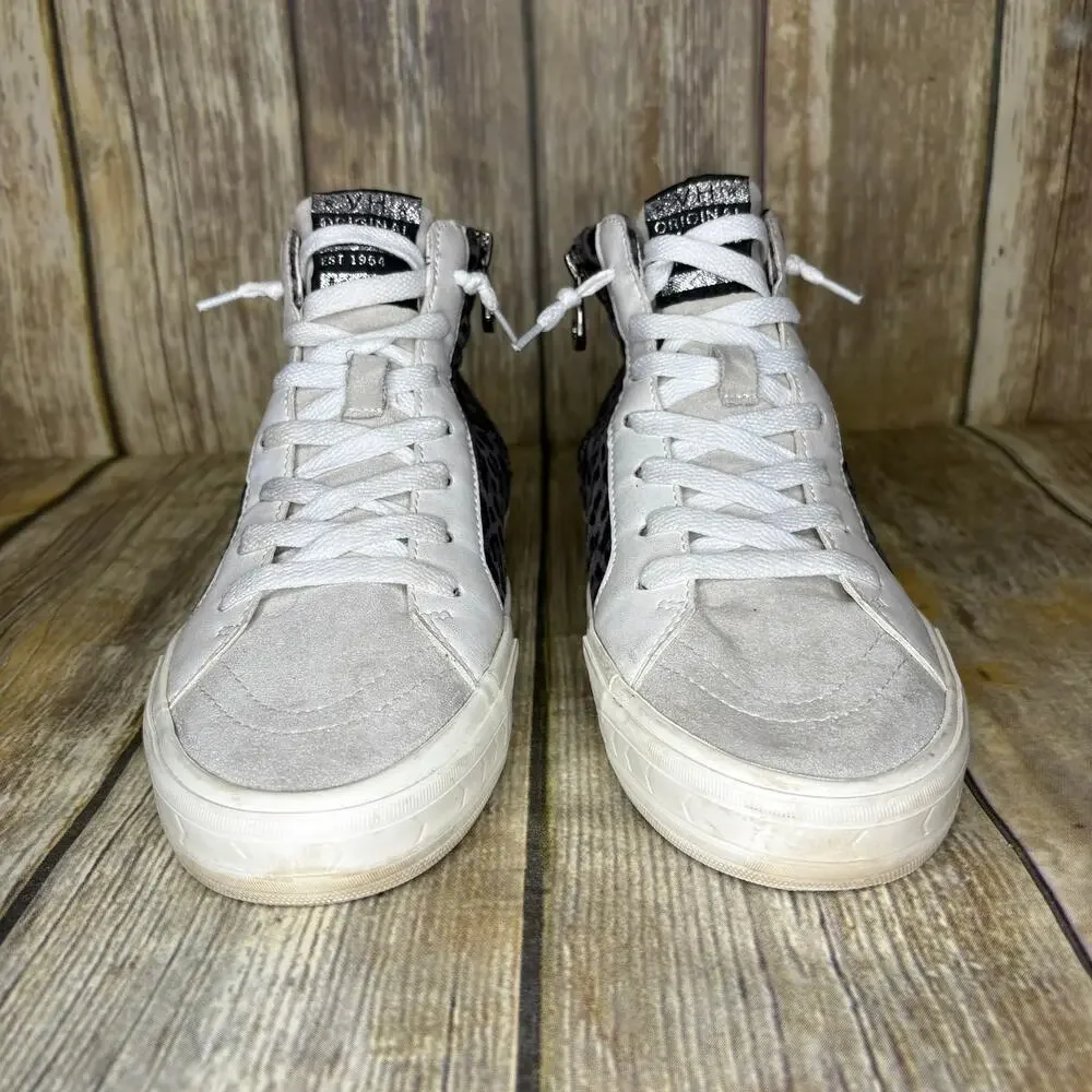 Vintage Havana Daniella Grey Cheetah High Tops Womens Sz‎ 10